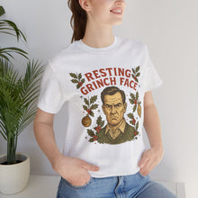 Load image into Gallery viewer, Resting Grinch Face - Holiday Guy - Unisex Jersey Tee