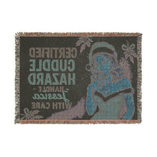 Load image into Gallery viewer, Personalized Name Holiday Woven Blanket - Certified Cuddle Hazard - Handle With Care