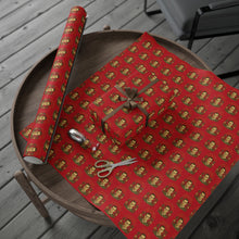 Load image into Gallery viewer, Christmas Wrapping Paper - Resting Grinch Face - Male Graphic with Red Background