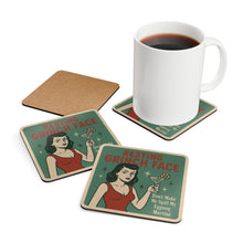 Load image into Gallery viewer, Holiday Corkwood Coaster 4 piece Set - Resting Grinch Face