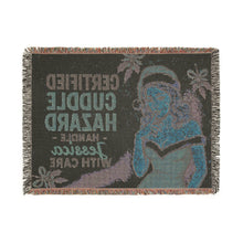 Load image into Gallery viewer, Personalized Name Holiday Woven Blanket - Certified Cuddle Hazard - Handle With Care