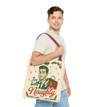 Load image into Gallery viewer, 2 Printed Sided Holiday Tote Bag - "I've Been Naughty" and "Keep Calm and Shop On"