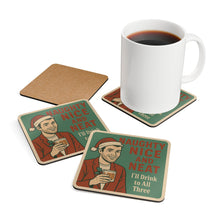 Load image into Gallery viewer, Christmas Coaster 4 Piece Set - "Naughty, Nice, and Neat"