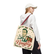 Load image into Gallery viewer, 2 Printed Sided Holiday Tote Bag - "I've Been Naughty" and "Keep Calm and Shop On"