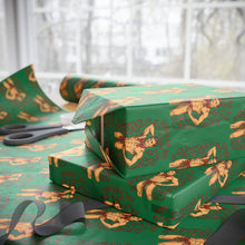Load image into Gallery viewer, Stylish Vintage Holiday Male Pinup - "Unwrap Me First Design" - Dark Green Background