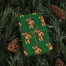 Load image into Gallery viewer, Stylish Vintage Holiday Male Pinup - "Unwrap Me First Design" - Dark Green Background