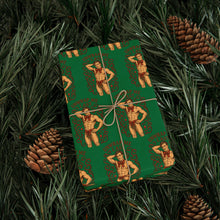 Load image into Gallery viewer, Stylish Vintage Holiday Male Pinup - "Unwrap Me First Design" - Dark Green Background
