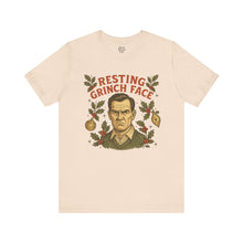 Load image into Gallery viewer, Resting Grinch Face - Holiday Guy - Unisex Jersey Tee