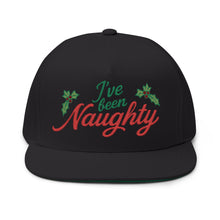 Load image into Gallery viewer, Custom Name Personalized : "I've Been Naughty" Flat Bill Holiday Cap