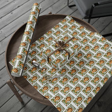 Load image into Gallery viewer, Christmas Wrapping Paper - Resting Grinch Face Lady Design - White Background
