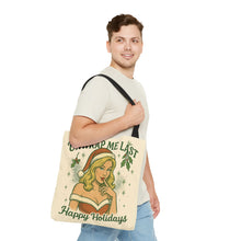 Load image into Gallery viewer, 2 Sided Design Holiday Tote Bag - "I've Been Naughty" and "Unwrap Me Last - Happy Holidays"