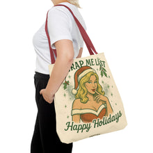 Load image into Gallery viewer, 2 Sided Design Holiday Tote Bag - &quot;I&#39;ve Been Naughty&quot; and &quot;Unwrap Me Last - Happy Holidays&quot;
