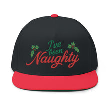 Load image into Gallery viewer, Custom Name Personalized : &quot;I&#39;ve Been Naughty&quot; Flat Bill Holiday Cap
