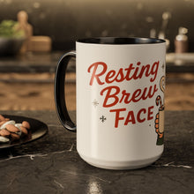Load image into Gallery viewer, Festive Holiday Mug - &quot;Resting Brew Face&quot;
