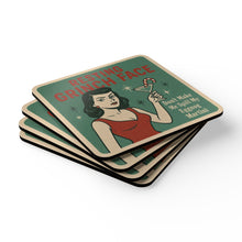 Load image into Gallery viewer, Holiday Corkwood Coaster 4 piece Set - Resting Grinch Face
