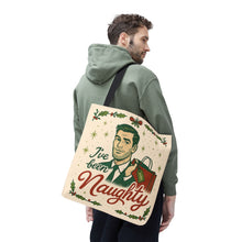 Load image into Gallery viewer, 2 Printed Sided Holiday Tote Bag - &quot;I&#39;ve Been Naughty&quot; and &quot;Keep Calm and Shop On&quot;
