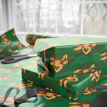 Load image into Gallery viewer, Stylish Vintage Holiday Male Pinup - &quot;Unwrap Me First Design&quot; - Dark Green Background
