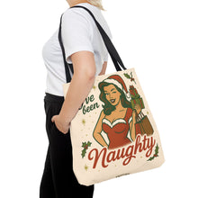 Load image into Gallery viewer, 2 Printed Sided Holiday Tote Bag - &quot;I&#39;ve Been Naughty&quot; and &quot;Keep Calm and Shop On&quot;
