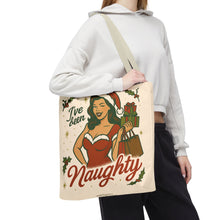 Load image into Gallery viewer, 2 Printed Sided Holiday Tote Bag - &quot;I&#39;ve Been Naughty&quot; and &quot;Keep Calm and Shop On&quot;
