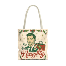 Load image into Gallery viewer, 2 Printed Sided Holiday Tote Bag - &quot;I&#39;ve Been Naughty&quot; and &quot;Keep Calm and Shop On&quot;
