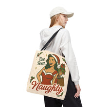 Load image into Gallery viewer, 2 Printed Sided Holiday Tote Bag - &quot;I&#39;ve Been Naughty&quot; and &quot;Keep Calm and Shop On&quot;
