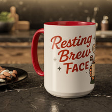 Load image into Gallery viewer, Festive Holiday Mug - &quot;Resting Brew Face&quot;
