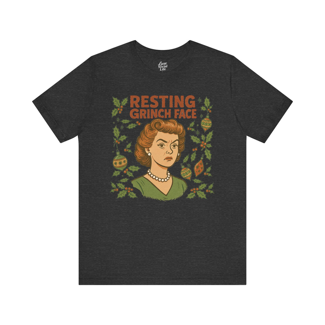 Resting Grinch Face Woman - Unisex Jersey Tee