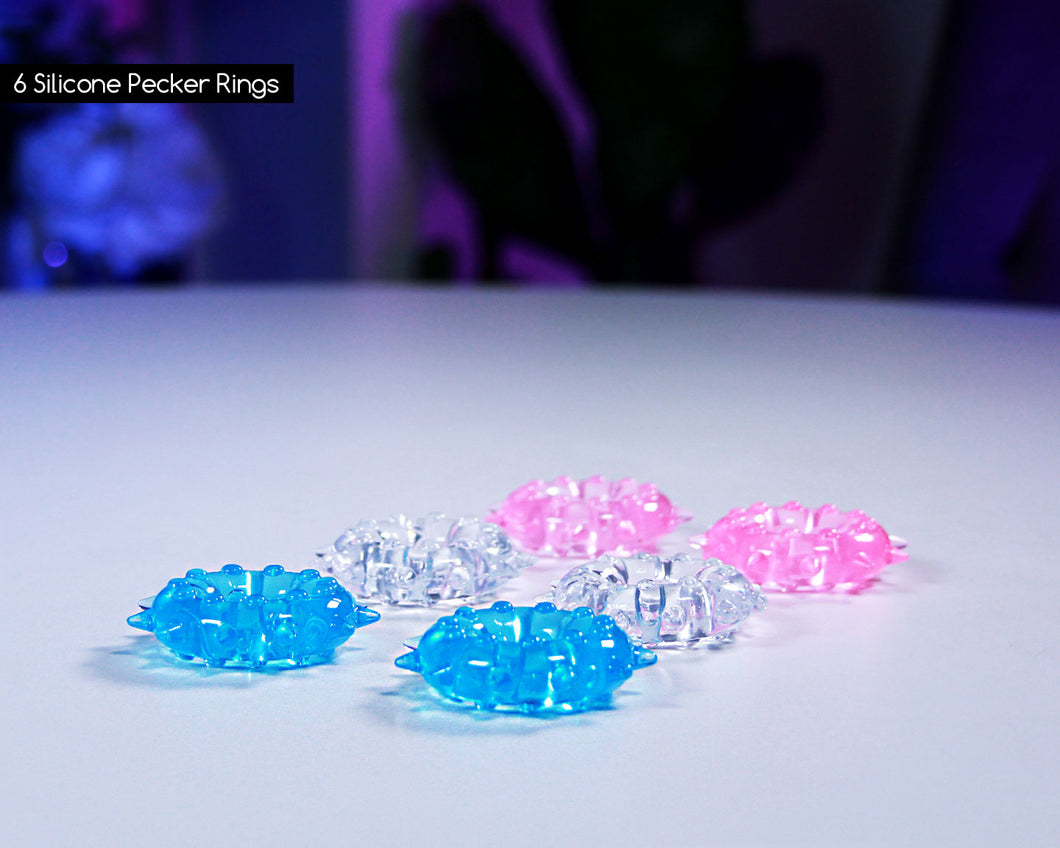 6 Silicone Pecker Rings